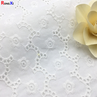 Prix de gros personnalisé RXF0538 oeillet de broderie anglaise 100% coton recyclé prix tissus de broderie pour vêtements matériel