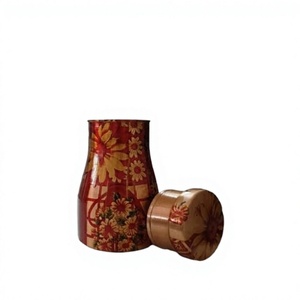 Vente directe usine : Carafe à eau en cuivre pour chevet avec gobelet, Carafe ayurvédique en cuivre, Carafe à eau en cuivre anti-fuite avec gobelet en métal - Product Image 1