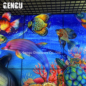 Squalo delfino polpo <span class=keywords><strong>tartaruga</strong></span> cavalluccio marino lanterna di seta personalizzato divertente mare animale lanterna per <span class=keywords><strong>la</strong></span> vendita - Product Image 2