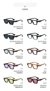 2025 <strong>New</strong> <strong>Style</strong> Rectangular Square Pc Frame Unisex Leopard Sun <strong>Glasses</strong> Men and Women Uv400 Vintage Sunglasses - Product Image 2