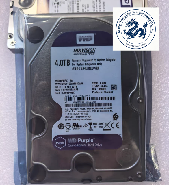Brand New Original W-D Purple Surveillance Hard Drive 1TB / 2TB / 3TB Mechanical Hard Disk