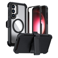 Étui de protection intégrale 360° antichoc robuste et résistant avec coque magnétique pour Samsung Galaxy S25 Plus