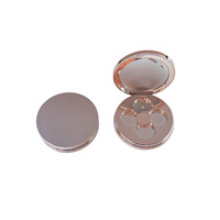 Boîte à fards à paupières personnalisée, ronde, quatre couleurs, effet brillant, finition mate, noble, en plastique ABS, modèle 2408