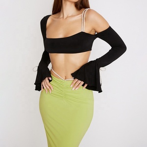 <span class=keywords><strong>Haut</strong></span> <span class=keywords><strong>Bandeau</strong></span> à garniture en cristal <span class=keywords><strong>noir</strong></span>, nouveau, usine Oem, vêtements pour femmes, Top - Product Image 1