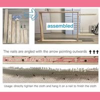 Cadre de tufting en bois 70*70 pour débutants, avec pince de table, pour la confection de tapis, la couture et la broderie, idéal pour les projets DIY faits main