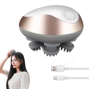 Venta al por mayor de fábrica, rascador eléctrico portátil para el cuero cabelludo, masajeador de cabeza para limpieza profunda del cabello y relajación del estrés - Product Image 1