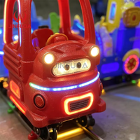 Train électrique lumineux à LED colorées, 4-8 places, pour parc à thème extérieur, manège pour enfants, fournisseur, à vendre