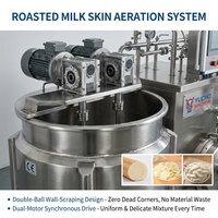 Système d'aération de crème de lait torréfiée YUCHO à technologie avancée exportée aux États-Unis, contrôlé par PLC, pour la production professionnelle de yaourt et de crème de lait.