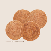 Table de cuisine Offre Spéciale napperons ronds en rotin napperons tissés napperons décoratifs en rotin