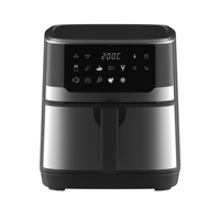 Freidora de Aire Eléctrica Multifunción 6L para Cocina, Horno Eléctrico para Asar Carne con Programas Preestablecidos