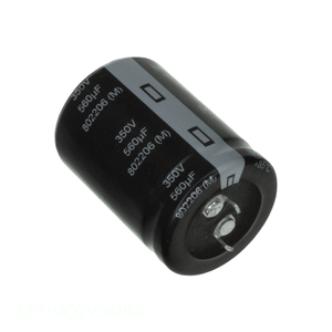 Distributeur agréé EET-UQ2V561KA Condensateur en aluminium 560 uF 20% 350V SNAP TH à montage traversant - Product Image 1