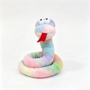 Peluche de serpiente enrollada personalizado, juguete de peluche de reptil, lindo peluche de serpiente, serpiente suave, peluche de serpiente naranja, animal de peluche de serpiente - Product Image 3