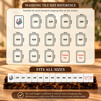 Poussoir de Mahjong en Acrylique Épais Effet Écaille de Tortue, Support Magnétique pour Tuiles 4 Pièces, Bord Ondulé Droit, pour Soirée de Jeu Club, Mahjong Américain