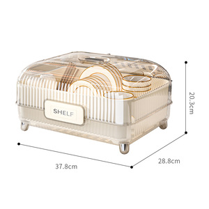 <span class=keywords><strong>Caja</strong></span> <span class=keywords><strong>de</strong></span> Almacenamiento Plegable <span class=keywords><strong>de</strong></span> <span class=keywords><strong>Doble</strong></span> Nivel para Tazones y Palillos <span class=keywords><strong>de</strong></span> PET con Tapa, Moderno Organizador <span class=keywords><strong>de</strong></span> Vajilla para Guardar Platos y Utensilios <span class=keywords><strong>de</strong></span> Cocina - Product Image 5