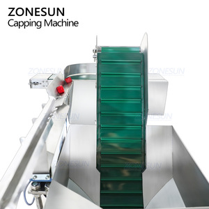 ZONESUN ZS-XG440RS2 Máquina Tapadora de Botellas Automática de Alta Velocidad con Servomotor, Doble Cabezal y 4 Ruedas, con Alimentador de Tapas - Product Image 5