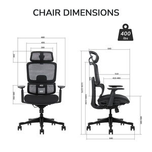 Modern High Quality Mesh Executive <strong>Office</strong> <strong>Chair</strong> 3D <strong>Arms</strong> <strong>Adjustable</strong> Headrest Luxury Ergonomic Design Molded Memory Foam <strong>Chair</strong> - Product Image 5