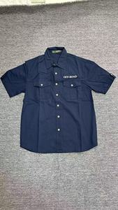 Camisa de Trabajo de Manga Corta para <span class=keywords><strong>Hombre</strong></span>, 100% Algodón, Antiarrugas, Transpirable, con Múltiples Bolsillos, Uniforme para Entrenamiento al Aire Libre - Product Image 6