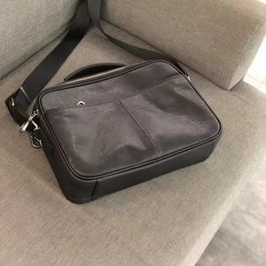 Borsa a Tracolla Vintage in Pelle Bovina di Prima Qualità per Uomo, Piccola Borsa Orizzontale per <span class=keywords><strong>iPad</strong></span>, Borsa a Mano Retrò per Uso Quotidiano e Business - Product Image 5