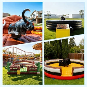 Taureau mécanique gonflable de parc d'attractions, taureau mécanique sauvage gonflable électrique, machine de manège de taureau mécanique pour les entreprises - Product Image 4