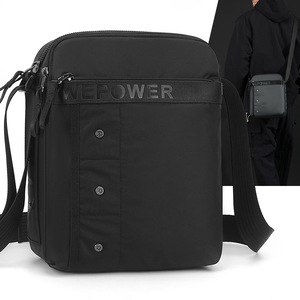 Sac à bandoulière décontracté pour homme avec fermeture éclair, sacoche de téléphone vintage en nylon imperméable et durable pour homme - Product Image 4