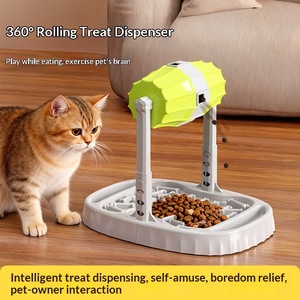 JiaBei <b>Interactive</b> Pet Feeder Puzzle <b>Toy</b> With Food Dispenser For <b>Cats</b> And Dogs Fun Slow Eating Training Game Gray And Green - Product Image 4