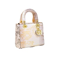 Sac fourre-tout en cuir véritable à motif crocodile, luxueux et subtillement élégant, fermeture magnétique, sac à bandoulière pour femme