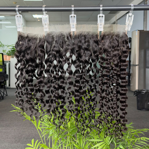 Extensions de cheveux humains vierges Remy à ondulations naturelles de 14, 16, 18, 20 pouces, avec fermetures en dentelle HD 4x4, 100% vierges bruts non traités - Product Image 1