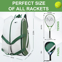 Sac à dos de tennis Trykid grande capacité, sac à raquettes de padel, compartiment à chaussures indépendant, sac à dos de sport multifonctionnel, pickleball