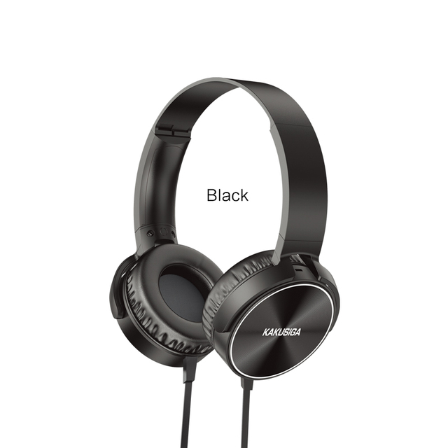 KAKUSIGA Wire Control Headphone High Quality 40MM Subwoof Headset Noise Cancelling Stereo Audio Earphone