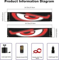 Décoration de pare-brise avec contrôle par application, bandes lumineuses LED Devil Eyes haute luminosité étanches IP65 pour voitures/camions/SUV