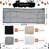 Decoraciones de Telaraña para Halloween, Malla Negra Grande, Tela Desgarrada Espeluznante para Casa Embrujada, Accesorios Colgantes para Fiestas