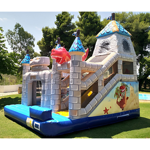 Château gonflable commercial à louer, trampoline pour fêtes, combo de saut, château gonflable avec toboggan pour enfants - Product Image 6