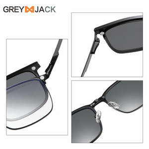 Lunettes de soleil magnétiques Greyjack, monture en acier inoxydable, verres polarisés pour vision nocturne, pour hommes, lunettes de vue professionnelles - Product Image 4