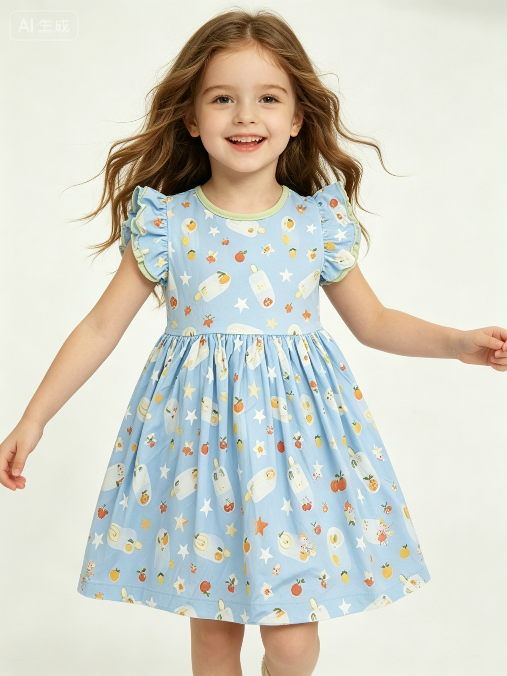 Petal Soft Baby Girl Dress Breathable Bamboo Fiber Feel Anti Wrinkle Kids Summer Wear