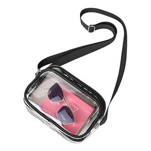 <b>Clear</b> <b>Bags</b> Travel Messenger College Stadium Approved with Custom Strap, Sport Concert Ladies Transparent Stadium Approved <b>Bag</b> - Product Image 1