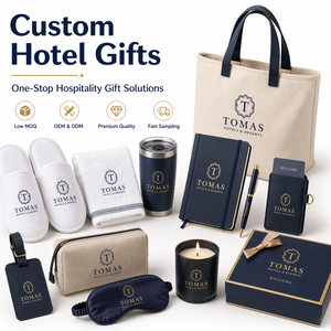 Executive Travel Gift Bundle With Tote <b>Bag</b> Travel Mug Slippers Towel Notebook And Laundry Pouch For Clients - Product Image 5