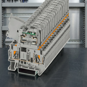 Borniers de raccordement sur rail DIN Phoenix 24 (5x20) GY/GY 1058860 Type enfichable PT 4-HESILED 1-5 AWG 1-10 Contacts - Product Image 3