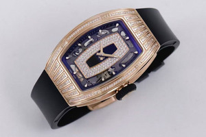 Reloj Mecánico Automático de Alta Calidad con Cristal de Zafiro, Movimiento de Precisión, Tourbillon, Oro Rosa y Diamantes Completos, Modelo 0701 - Product Image 4