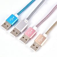 Câble Micro USB Câble de données de chargeur rapide tressé en nylon pour Samsung