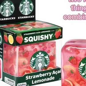 Novedad transfronteriza en stock: Bonitos squishies cúbicos con forma de hielo (de maltosa) con temática de Leebi Dr Pepper/Sprite para aliviar el estrés - Product Image 1