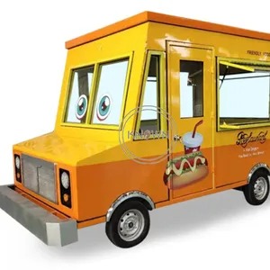 Carrito eléctrico de comida de calle para exteriores, carrito de comida rápida de helado, camiones expendedora populares en América, 5 metros