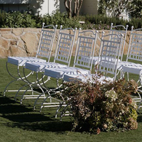 Chaises pliantes en métal antique durables pour jardin, chaises de patio extérieures