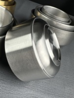 Bol à soupe de style coréen en acier inoxydable double couche écologique de 9cm Plats résistants à la chaleur de petite taille Bol à vaisselle de haute qualité
