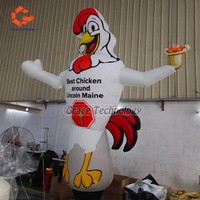 Fait sur mesure coq gonflable géant caractère Air danseur agitant la main sauter poulet coq Air ciel danseur pour les événements du Festival