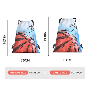 Custom Dye Sublimation <b>Drawstring</b> <b>Backpack</b> Bag Gift Bags Custom Printed Stylish Personalized Cute Lightweight Polyester 20-38L - Product Image 5