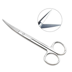 กรรไกรปลายโค้งสแตนเลส 10-20 ซม. สำหรับตัดผ้าก๊อซทางการแพทย์เกรดอุตสาหกรรมขอบเรียบ - Product Image 2