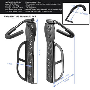<span class=keywords><strong>Support</strong></span> <span class=keywords><strong>mural</strong></span> pliable réglable pour vélo, <span class=keywords><strong>support</strong></span> de rangement en acier réglable pour vélo, <span class=keywords><strong>crochet</strong></span> pour garage, intérieur, extérieur, VTT, route - Product Image 3
