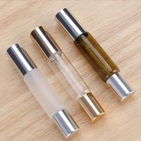 Flacon de parfum double tête 10 ml en gros, vaporisateur et roll-on 2-en-1, flacon en verre à bille pour sous-conditionnement, échantillon gratuit