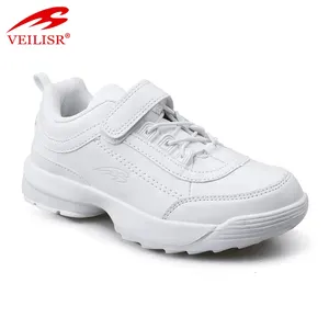 新款户外时尚Pu鞋面儿童白色运动鞋儿童休闲鞋Zapatillas Para Nino男女生校鞋