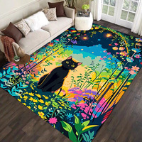 Tapis à Illusion Optique 3D Cartoon - Tapis de Salon Antidérapant et Durable, Tapis de Canapé Facile à Nettoyer pour Chambre, Bureau